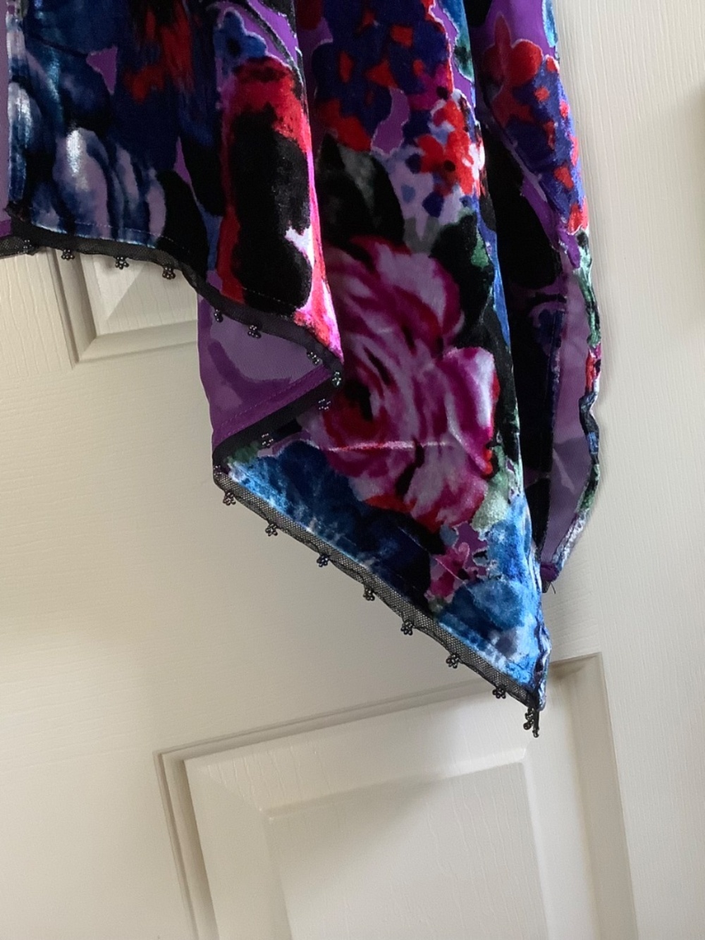 Johnny Was Burnout Velvet And Silk Shawl Phantasma OS - Picture 8 of 16